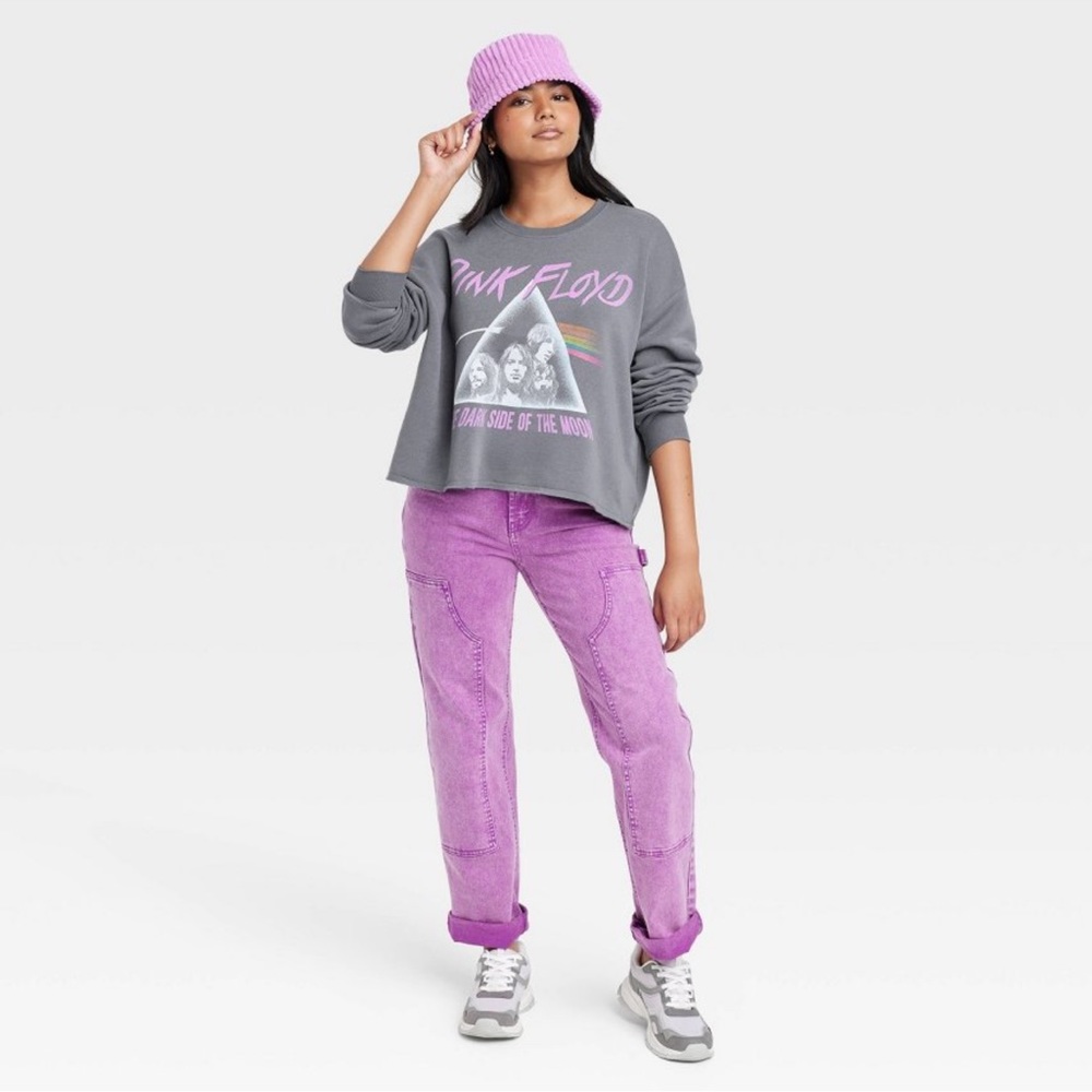 Women’s Pink Floyd Graphic sweatshirt color gray NWT - Picture 3 of 6